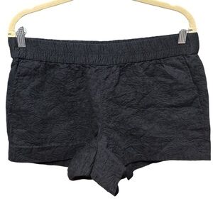 J. Crew Factory Women's Jacquard Pull On Black Boardwalk Shorts